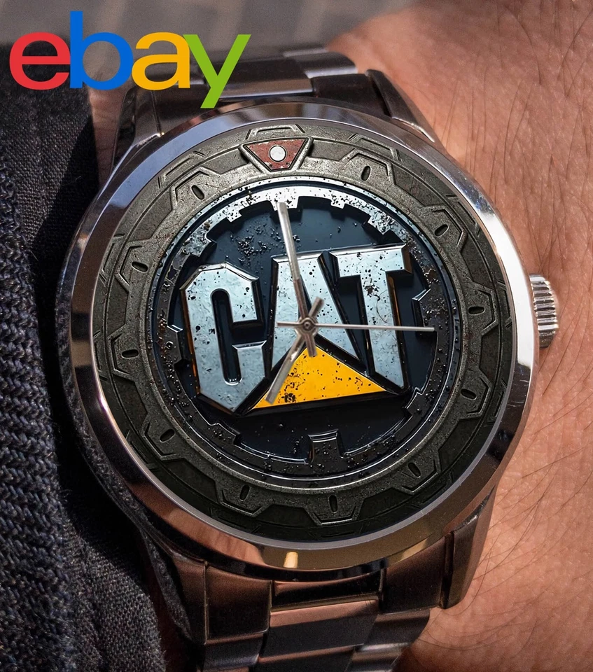 Artículo nuevo!! Reloj Caterpillar Grunge Logo Gráfico Personalizado Acero Inoxidable! Foto 1 de 1