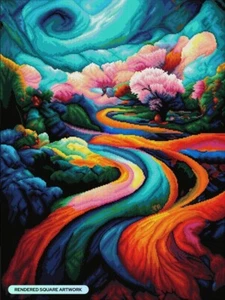Diamond Art Club (DAC) DREAMSCAPE SOLD OUT! Color out of PlaceSquare Kit NEW - Picture 1 of 3