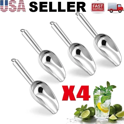  Cuchara de acero inoxidable barra de caramelo de hielo productos secos palomitas de maíz cuchara comercial 12 oz Foto 1 de 4