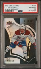 2021 Upper Deck Allure Cole Caufield #101 Black Rainbow PSA 10