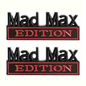 2 PIEZAS Edición Mad Max Emblema Adhesivo Insignia Guardabarros Calcomanía 3D Coche Camión SUV - Imagen 1 de 14