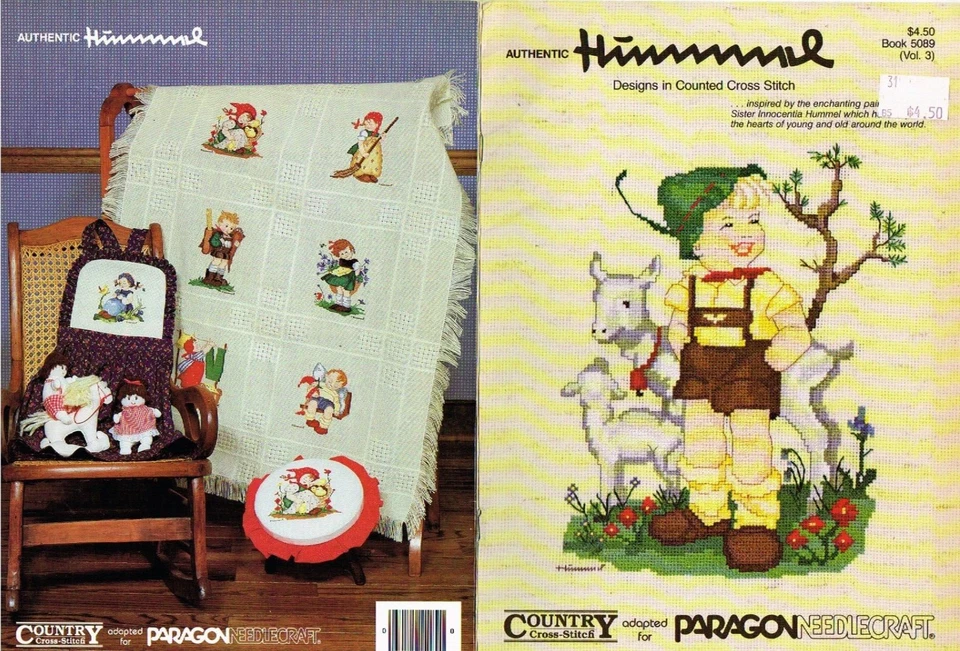 Hummel Designs in Counted Cross Stitch Pattern Book Paragon 1984 Vintage GC - Image 1 of 1