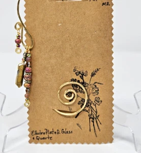 Hand Made Copper Wire Electro Plated Glass Quartz Bookmark - Picture 1 of 3