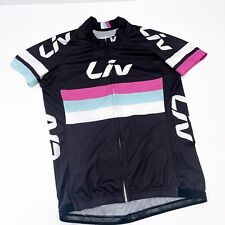 Liv Womens Size XL Short Sleeve Cycling Jersey - Black Purple Green