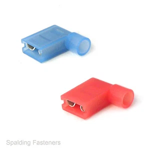 Electric Red & Blue Female Flag 6.3mm Terminal Connector Wire 0.25 - 2.5mm Gauge - Picture 1 of 3