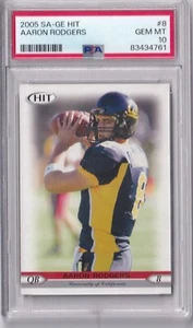 2005 SAGE HIT #8 Aaron Rodgers Graded PSA 10 GEM MINT - Picture 1 of 2