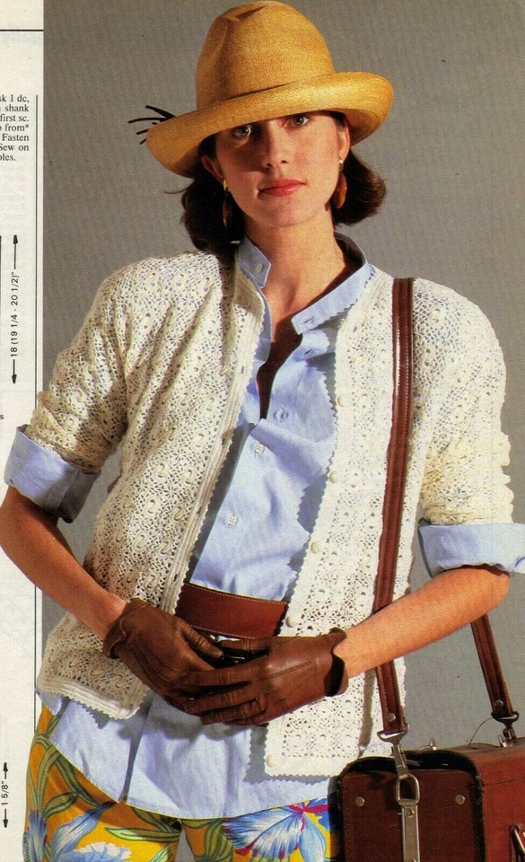 LIGHT & LACY Casual Cardigan/Apparel/Crochet Pattern INSTRUCTIONS ONLY - Image 1 of 1