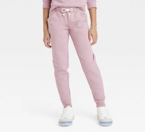 Cat & Jack Cozy Girls Fleece Jogger Pants Dark PINK Joggers - SIZE 6X - Picture 1 of 3