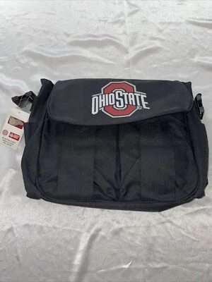 Nuevo Ohio State Bolso Ancho Algodón Bolso para Laptop con Correa y Bolsillos Imanes Negro Foto 1 de 4