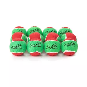 Bolas de tenis Midlee 1,5" mini chirriantes para perro de Navidad - paquete de 12 rojas/verdes - Imagen 1 de 8