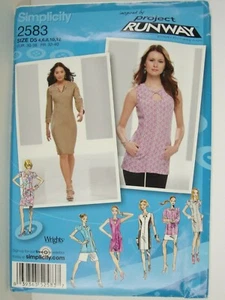 Simplicity Project Runway 2583 Dress Keyhole Tunic Top Uncut Sewing Pattern 4-12 - Picture 1 of 2