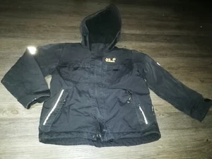Jack Wolfskin Winterjacke Parka Jacke Gr. 140 Junge warm gefüttert schwarz kids - Bild 1 von 12