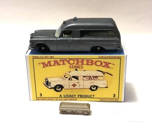 Vintage Lesney Custom Matchbox 3c Mercedes Leichenwagen mit Sarg und Custom Box - Bild 1 von 7