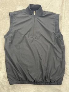 Callaway Vest Mens Large Black 1/4 Zip Pullover Golf Sports Performance Pockets - Picture 1 of 14