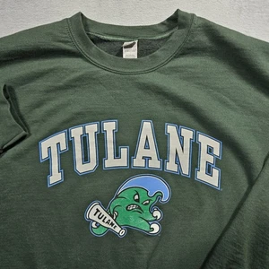 Tulane Green Wave Sweatshirt - Mens Size 2XL - Green College Football Fleece  - Picture 1 of 8