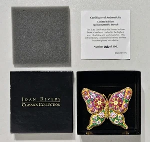 Ultra Rare Joan Rivers Limited Edition Spring Butterfly Brooch #66 Of 300 - Picture 1 of 14