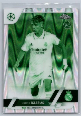 2022-23 Topps Chrome #114 Bruno Iglesias Night Vision Ray Wave Refractor #/225 - Image 1 of 2
