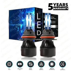 For MITSUBISHI Montero Sport 2000-2004 - 9007 LED Headlight Bulbs Hi/Low Beam - Picture 1 of 13