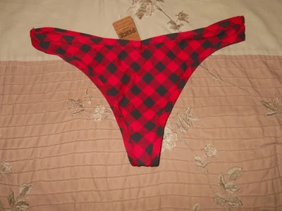 Tanga bragas vintage con etiquetas VICTORIA’S SECRET tartán a cuadros L Foto 1 de 4