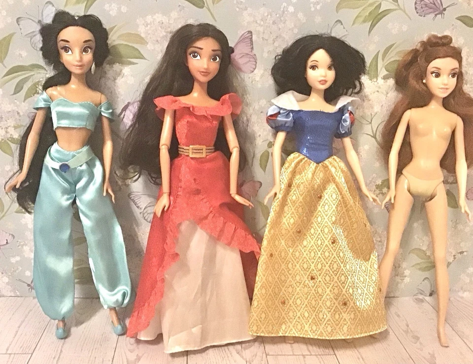 Disney Doll Lot Of 4 Disney Store Elena Snow White Jasmine Belle - Image 1 of 4