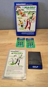 Intellivision PGA Golf 1980 Mattel Complete in Box CIB w/ Manual & Overlays Game