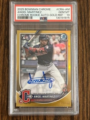 2025 Bowman Chrome Angel Martinez золотистый с автографом /50 (RC) PSA 10 поп-музыка 1 🔥 Guardians - Изображение 1 из 2