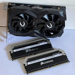 Zotac Geforce GTX 1660 TI 6GB Graphics Card and Corsair 32GB DDR4 3200MHz RAM - Afbeelding 1 van 4