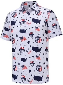 Men's Funny Golf Polo Shirts Short Sleeve Performance Golf Polo Shirts for Me... - Picture 1 of 7