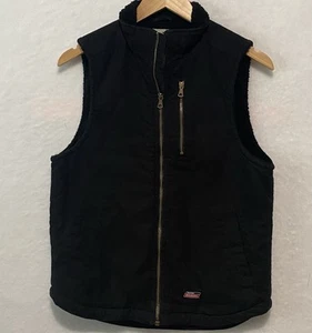 Dickies Men’s Vest Size S/P (34-36) Sherpa Lined Canvas Charcoal - Picture 1 of 10
