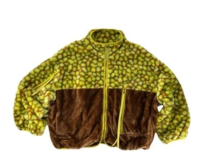 Ugg Marlene Faux Fur Jacket Sherpa Fleece Cozy Thick Soft Brown Green M NWT $198 - Picture 1 of 7
