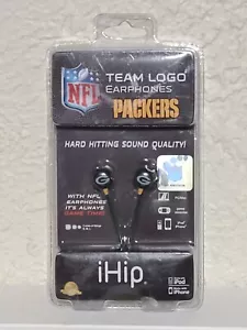 GREEN BAY PACKERS iHip NFL Team Logo Earbuds 3.5mm Brand New Sealed In Package - Picture 1 of 3