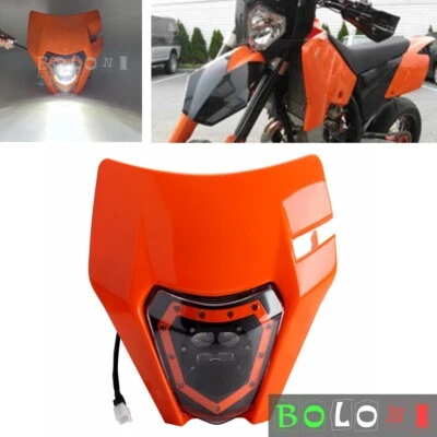 Dirt Bike E8 LED Headlight for KTM EXC XCW SXF 150 250 300 350 400 450 500 530 — 第 1/4 张图片