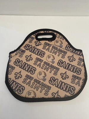 Bolso de mano de almuerzo de neopreno a medida New Orleans Saints aislado, impermeable Foto 1 de 4