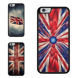 For iPhone 11 12 13 14 15 Mini Pro Max Hard Black Case Flag Union Jack pop - Picture 1 of 25