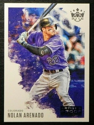 2020 Panini Diamond Kings ARTIST PROOF BLUE #149 Nolan Arenado Colorado Rockies - Image 1 of 2