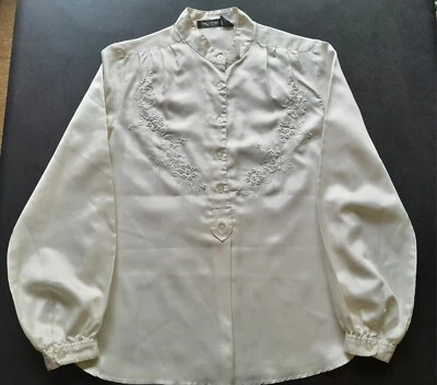 ¿De colección años 70? Camisa San Francisco Works P.S. Blusa de poliéster I Love You para mujer talla mediana Foto 1 de 4