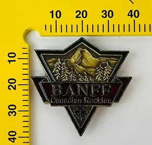 Vintage Souvenir Fridge Magnet Banff Canadian Rockies Metal Refrigerator Canada - Bild 1 von 3