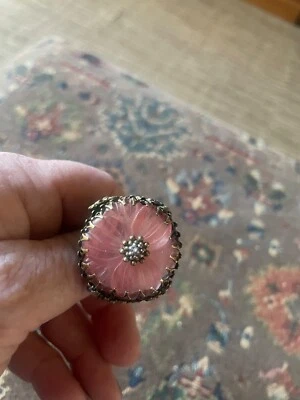 JOYAS - ANILLO OLLI POP - BOTÓN ROSA ANTIGUO - ANILLO EXPANDIBLE ¡QUÉ BELLEZA! Foto 1 de 4