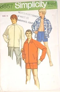 Vintage Simplicity 8857 Zipper Front Harrington Bomber Jacket & Shorts Chest 32" - Picture 1 of 4
