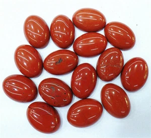 10 Stck. 18x13x5 mm Natürlicher Roter Jaspis Oval Cabochon Zum Selbermachen Schmuckherstellung HH7183 - Bild 1 von 2