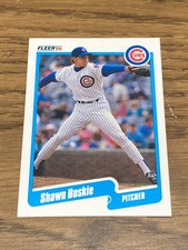 1990 Fleer Shawn Boskie RC Chicago Cubs Pitcher U-7
