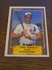 EXPOS JACKSONVILLE EXPOS TERREL HANSEN 1990 PROCARDS MINOR LEAGUE #1384