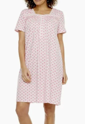 Camisón Adonna Rosa Floral Grande Manga Corta 'Jo Foulard' Tejido Pijama Foto 1 de 2