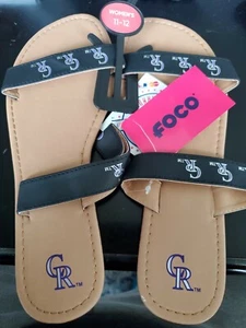 MLB COLORADO ROCKIES-Women’s Sm 5- 6  or XL 11-12 Sandals/Flip Flops New By FOCO - Picture 1 of 1