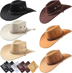 Zhanmai 12 Pieces Halloween Cowboy Hats and Classic Style, Mixed Colors  - Picture 1 of 7
