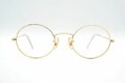 Vintage Panora 12-243-2 Gold Oval Brille Brillengestell Eyeglasses Nos