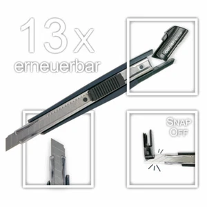 Large Stainless Steel Cutter Knife Deli SK5 with 9mm 30° Blade Foiler Graphic Knife - Picture 1 of 5