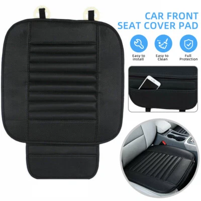 PU Leather Car Front Seat Cover Mat Breathable Chair Soft Cushion Pad Protector - Image 1 of 4