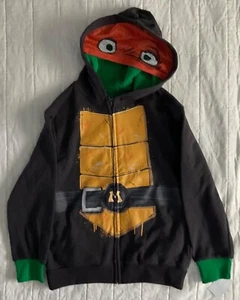 Teenage Mutant Ninja Turtles Boy’s Hoodie W/ Mesh Eyes - TMNT Michelangelo - Picture 1 of 2