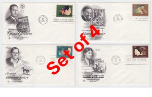 TurtlesTradingPost- American Arts- 1973 FDC #1484-87 Artcraft- All 4 Covers - Picture 1 of 3